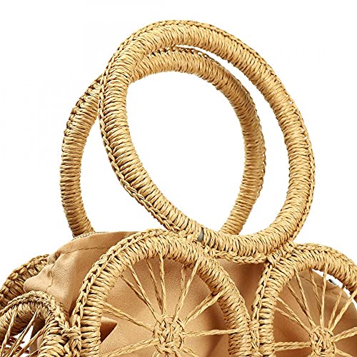 Bolso playero grande de paja para mujer miniatura 5