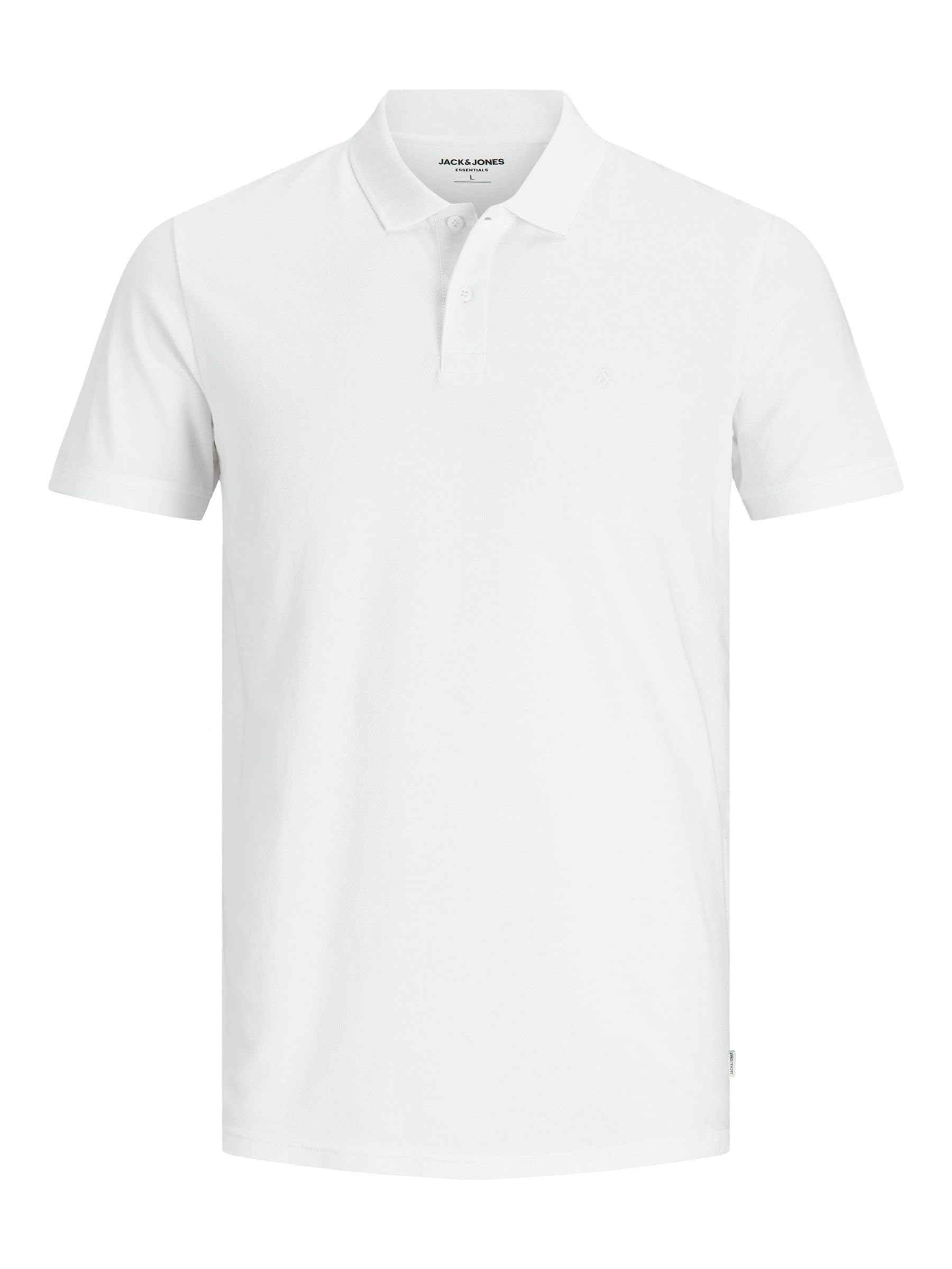 Jack & Jones Men's Jjebasic Noos Polo shirt, White, XS UK