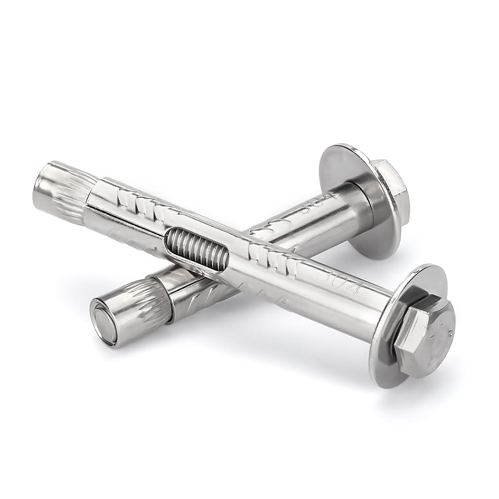 Anclaje Pared Perno de expansión hexagonal exterior | M6 M8 M10 M12 304 Tornillo de fijación de anclaje de zócalo de acero inoxidable Hormigón(5PCS,M8x70)