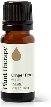 Plant Therapy Ginger Root CO2 Essential Oil, 10 mL 1/3 oz, 100% Pure and Undiluted, Natural Aromatherapy, Ginger Oil for Diffuser, Skin & Massage and Hair
