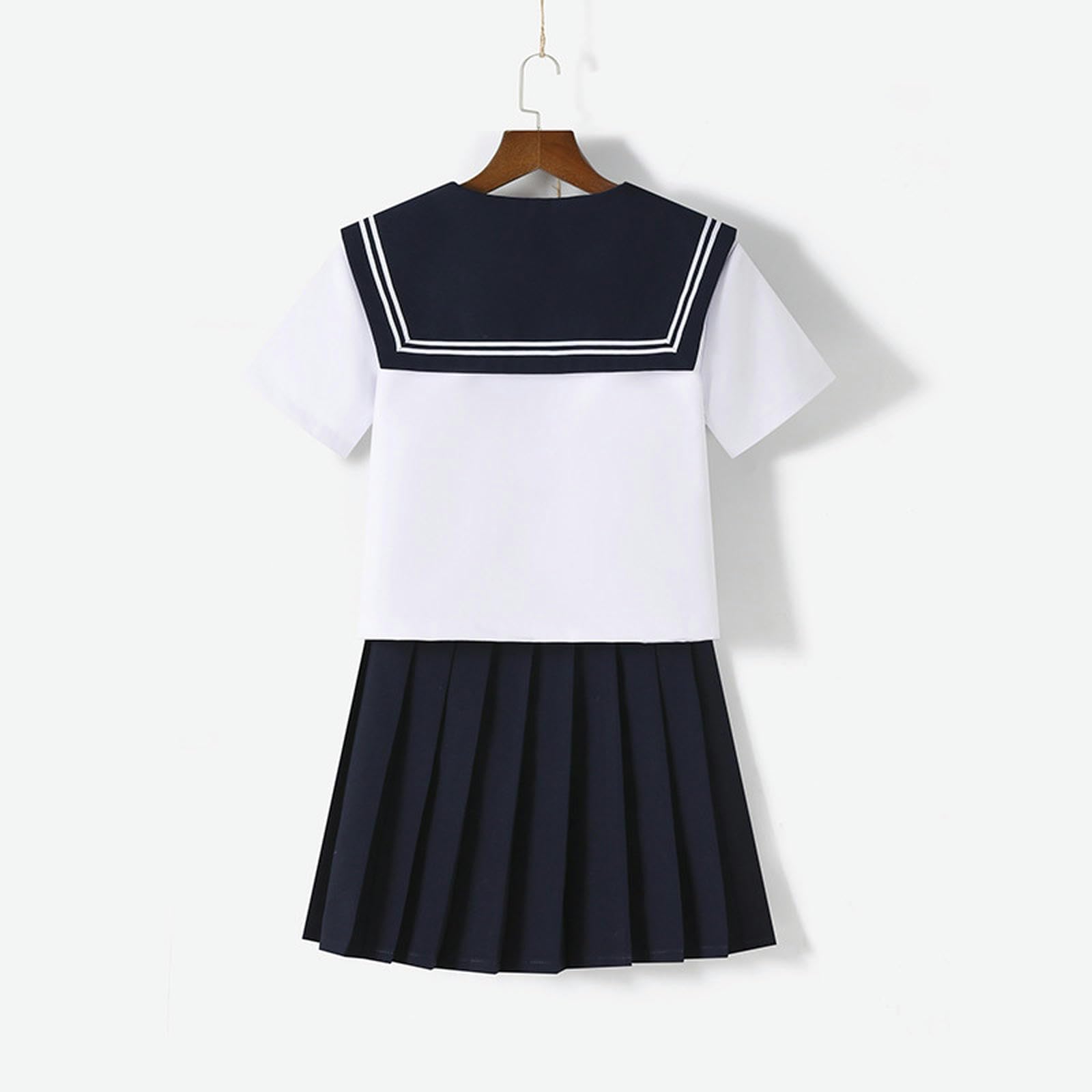 2023 Nuovi Abiti JK a Maniche Lunghe Primavera e Autunno Stile College Gonna a Pieghe Abito-Maniche Lunghe con Papillon-L