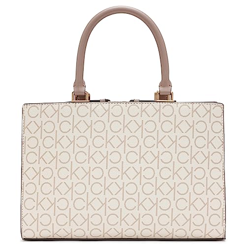 Image of Calvin Klein Womens Astrid Triple Compartment Organizational Satchel