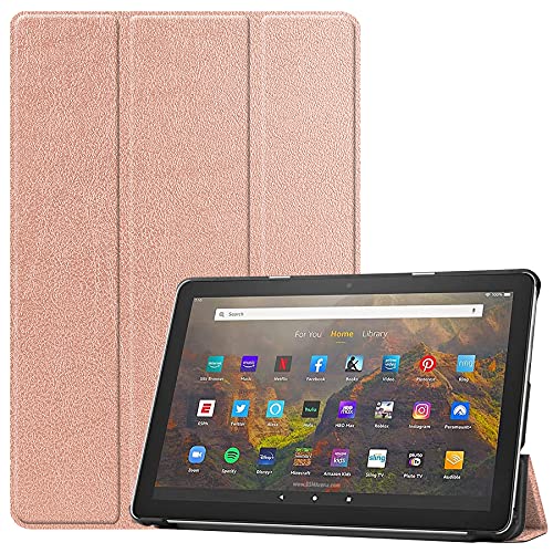 Fire HD 10 / Fire HD 10 Plus ケース 第11世代 2021年発売 軽量 薄型 三つ折スタンドケース PUレザー Fire HD10 / Fire HD10 Plus カバー