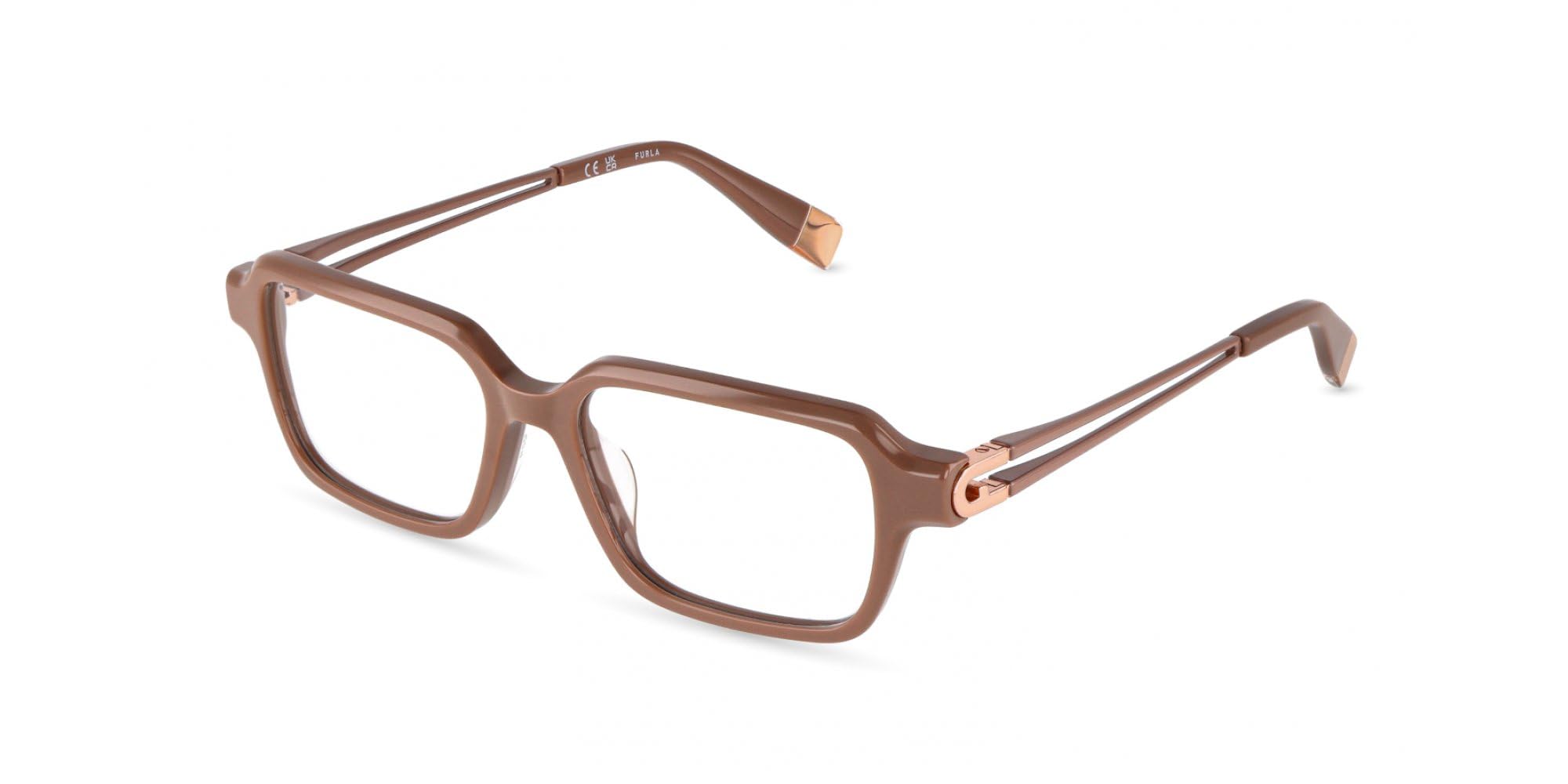 Furla Gafas de Vista VFUB04 Beige pieno lucido 52/16/140 Mujeres