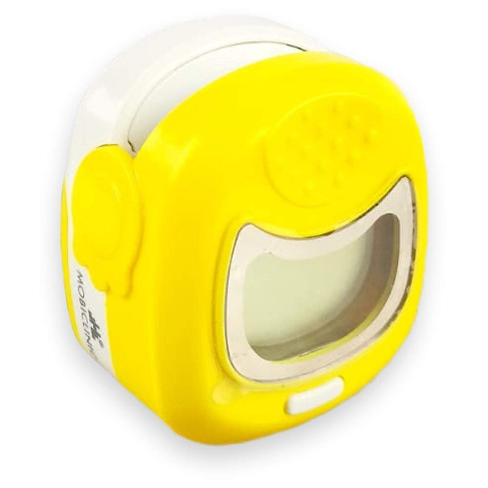 Mobiclinic, Pulsossimetro infantile da dito, Saturimetro bambino, Ossimetro, Mod. px-03, Marchio europeo, Misuratore ossigeno sangue, Marcatura ce, Frequenza cardiaca, Grafico a barre, Giallo