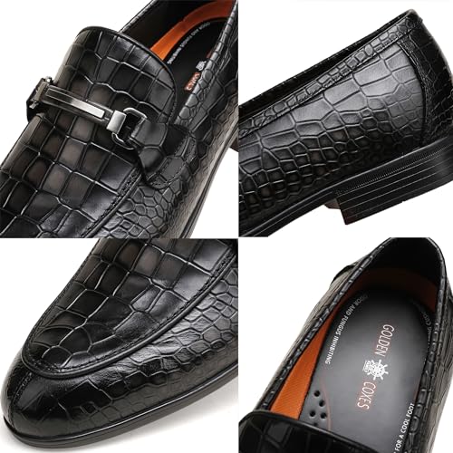 Image of Formal Dress Shoes for Men, Premium Buckle Moc-Toe Business Shoes Casual Slip-on Penny Loafer