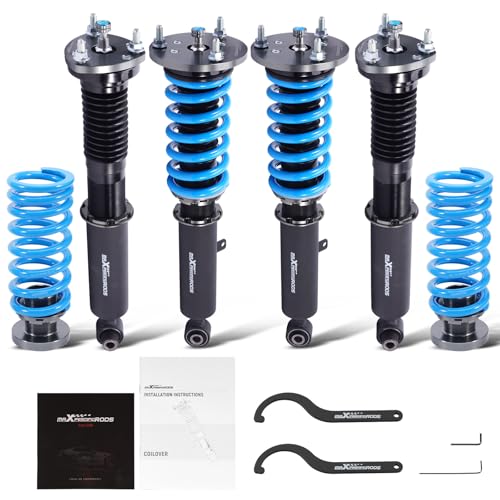 maXpeedingrods Coilover for Lexus IS250 / IS350 Sedan RWD 2014-2016, 24 Levels Damping Adjustable Coilovers Suspension Kit, Height Adjustable Shock Absorber Struts, T6 Upgraded Lowering Kits Blue
