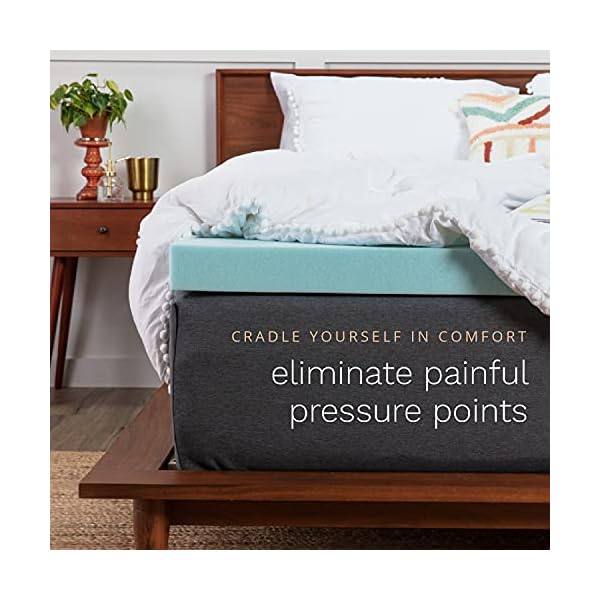 ViscoSoft Twin XL 3 Inch Memory Foam Mattress Topper Made in USA