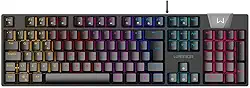 Teclado Gamer Mecânico Royal Score, Full Size, Blue Switch, ABNT2, RGB Preto Warrior - TC313
