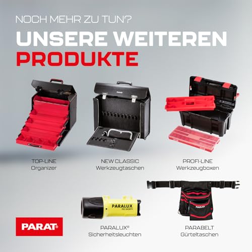 PARAT BASIC Backpack | Werkzeugrucksack 23L für Elektriker | Robuster Nylon Rucksack | Werkzeugrucksack mit 15 Fächern & 6 Gummischlaufen | Elektriker Rucksack mit verstärktem Boden