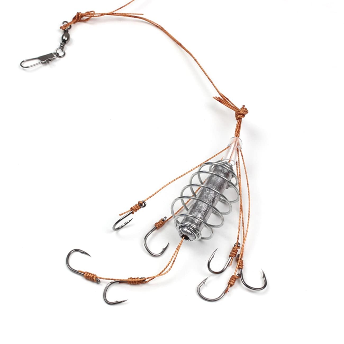 5 Pezzi Gancio Pesca Esplosione: Multi-Gancio Spinato Piastra - Acciaio Alto Carbonio