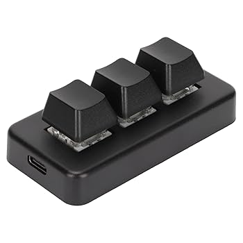 rea s1 マクロ付き　キーボード付属 Amazon | マクロキーボード 片手キーボード 3キー 回転ノブ付き