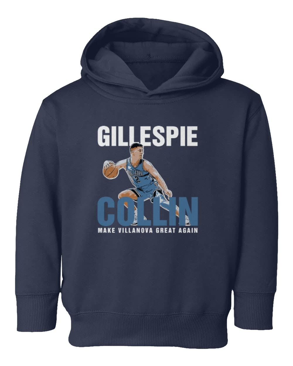 Baku Apparel Gillespie Madness Villanova Basketball Fans Toddler Hoodie Sweatshirt (Navy, 2T)