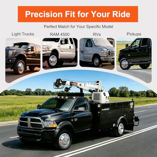 Image of CIRONBOW 19.5 inch 8 Lug 5 Holes,Wheel Simulators,Stainless Steel Bolt Kit,Fit for Pick-up Trucks Vans RV Hub Caps Rim Skin Chrome Cover Parts (2011 RAM4500)