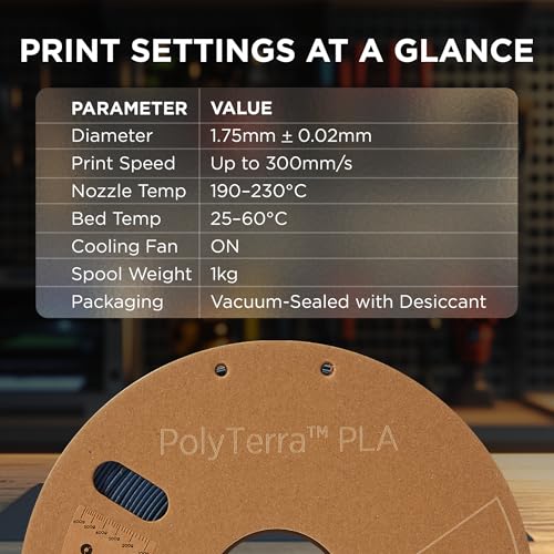 Image of Polymaker Matte PLA Filament Army Blue 1.75mm 1kg 3D Printing Filament, PolyTerra 3D Printer PLA Filament