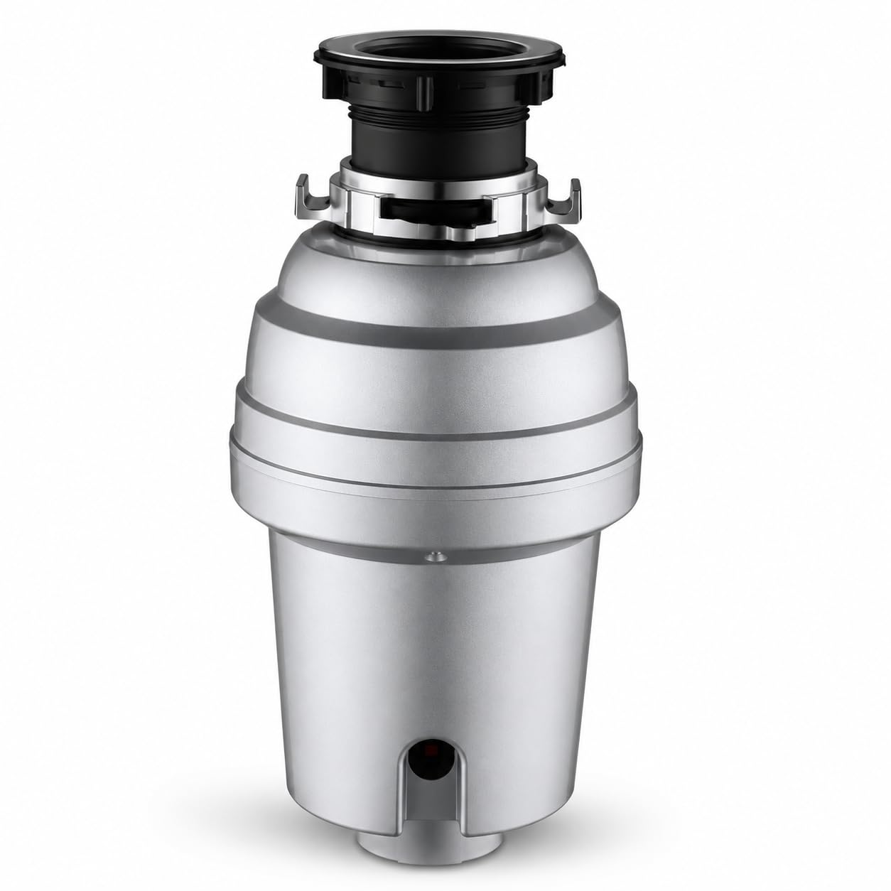 Garbage Disposal for Kitchen Sink, Silver Food Waste Disposer, No Air Switch, 1 HP Continuous Feed, 3500 RPM 4-Stage Grinding, ABS and Stainless Steel Under Sink Unit for Home Kitchen