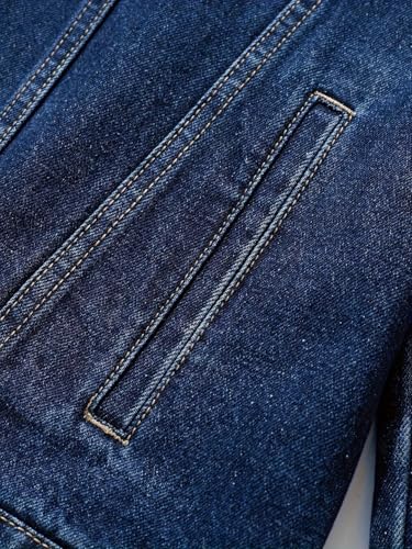 Image of KOTTY Men's Stylish Black /Blue Denim Jacket for Winter Casual Biker Riding Wear Trendy Upper Jeans Look Outfit