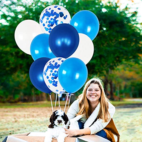 Ballonnen, 62 stuks, blauw, met confettiballonnen, 30 cm, decoratieve heliumballonnen voor kinderverjaardagen… - Image 7