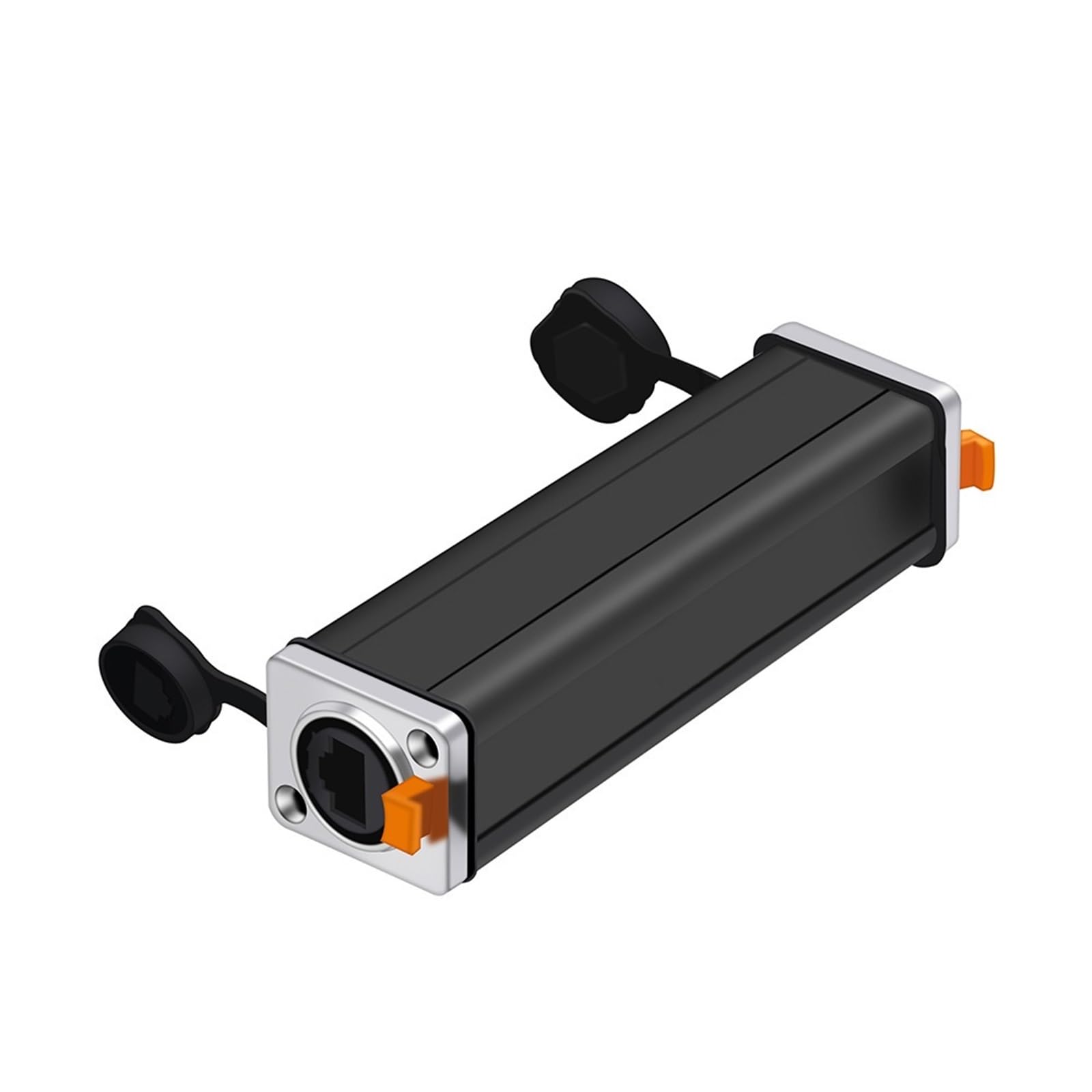 10 szt. złącze RJ45 żeńskie gniazda do montażu panelowego poziom sieciowy adapter złącza Ethernet (10 x tworzywo sztuczne-65 mm)