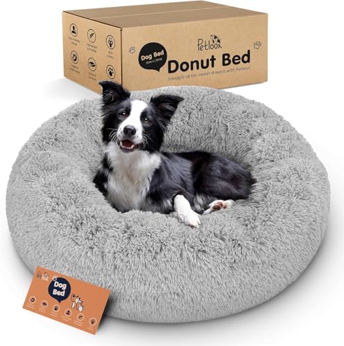 Donut Dog Bed - Premium Comfort for Anxiety Relief - Fluffy & Calming Design with Ultra-Plush...