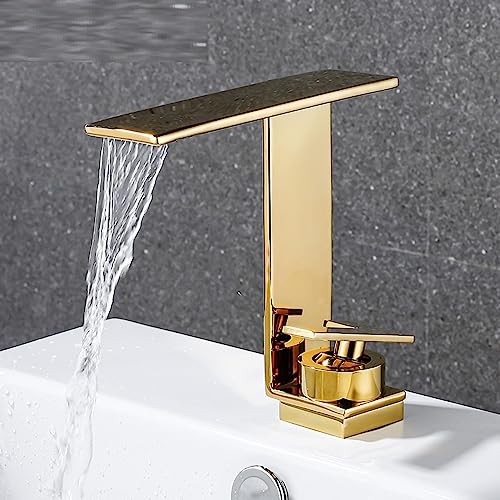 Robinet cascade anti-éclaboussures gris pistolet pour vasque haute