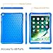 Fintie Case for iPad 6th / 5th Generation (2018/2017), iPad Air 2 / Air 1 (9.7 Inch) - [Honey Comb Series] Lightweight Anti-Slip Kids Friendly Shockproof Silicone Cover, Blue