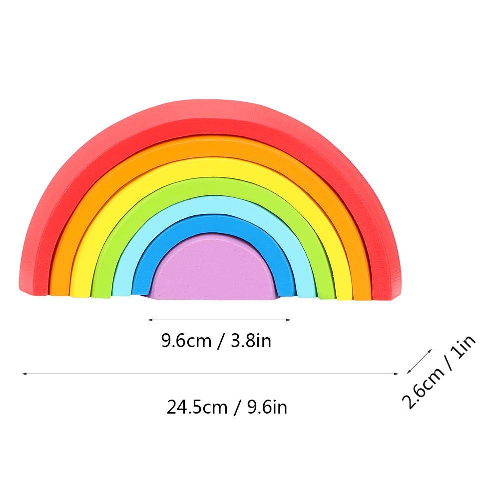 Amazon | 積み木 虹 ブロック 橋 おもちゃ 知育玩具 カラフル カラー