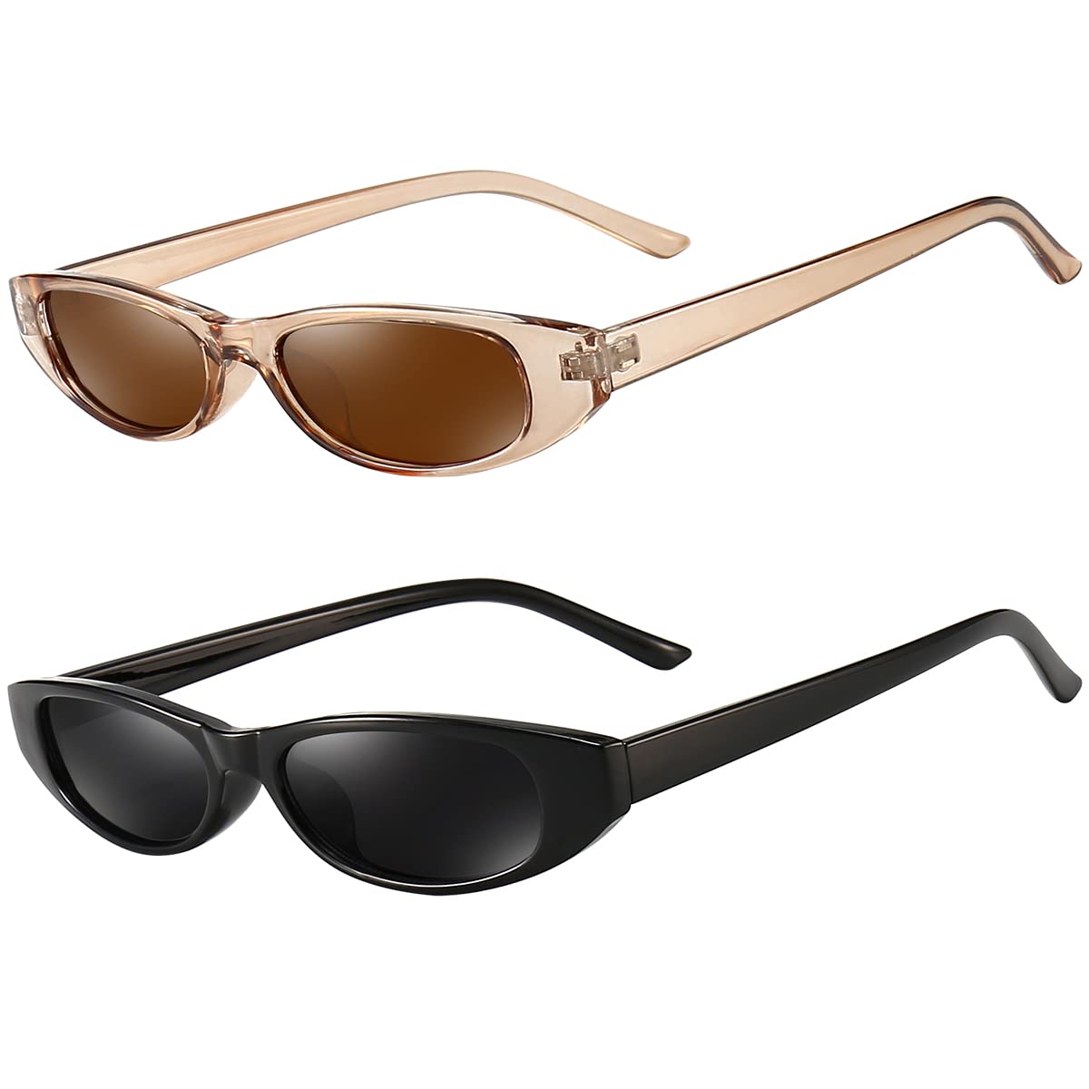 Dollger Retro Rectangle Sunglasses for Women Small Clout Goggles Fashion Designer Cool Square Shades