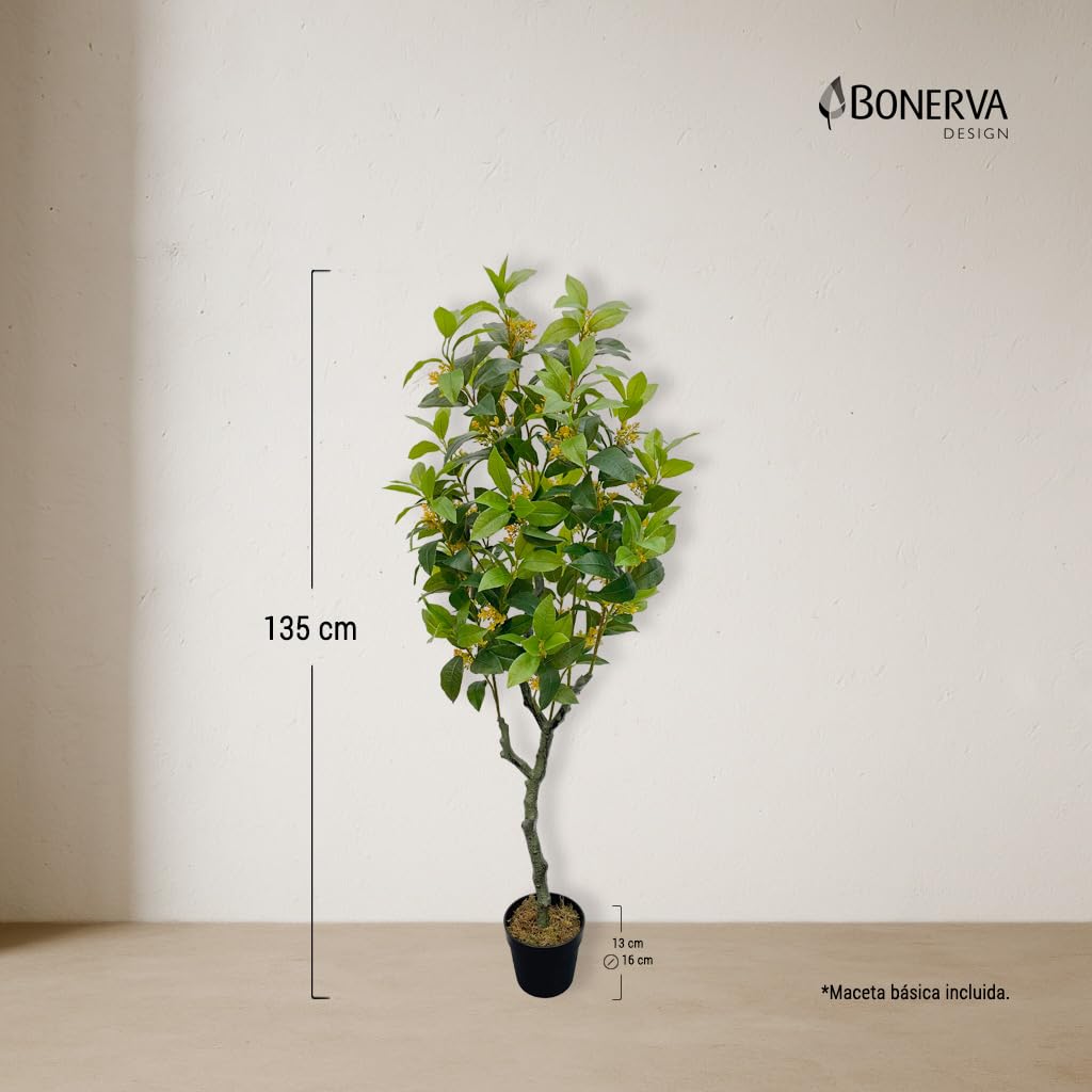 Bonerva | Limón Deco 135 cm Altura | Planta Artificial para Decorar Interiores: hogares, Negocios y hoteles | Sin Mantenimiento