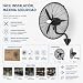 Imagen de Bilake Ventilador Industrial Pared Negro Metal