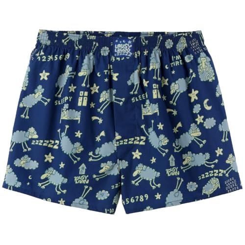 Lousy Livin Sheep Boxershorts (True Blue, L) Lousy Livin Sheep Boxershorts (True Blue, L)