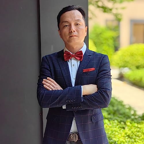 Image of Bow Tie for Men & Boys, Pre-Tied Bowtie Adjustable 9-18in, for Formal Tuxedo, Prom Party, Wedding