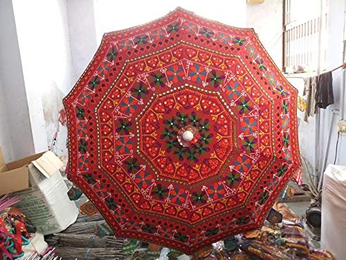 Handmade Sun Shade Garden Umbrellas-Embriodery Umbrella For Garden Table, Umbrella Outdoor Garden, Umbrellas For Weddings, Garden Umbrella, Indian Garden Umbrella, Sun Shade For Garden Patio #TOP2
