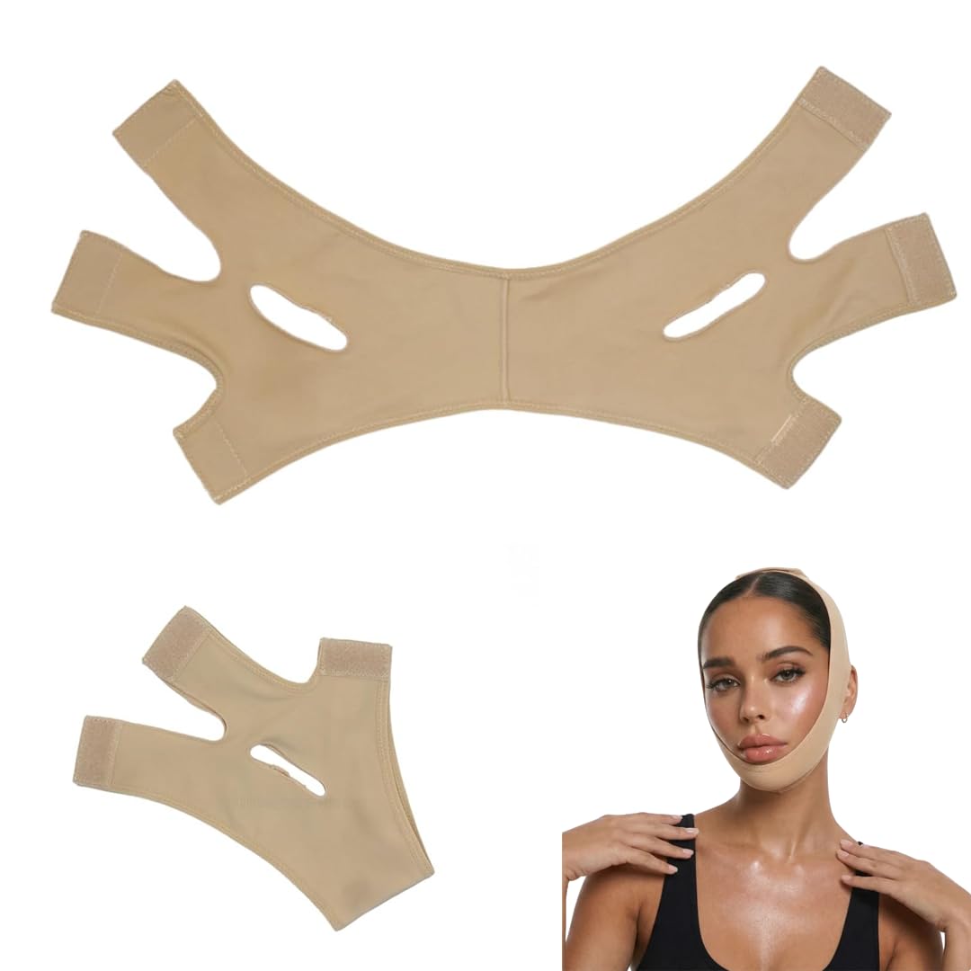 SweetLifty - Bande Raffermissante Pour Le Visage Bande Raffermissante pour le bas du visage, en tissu élastique et respirant, adaptée à tous