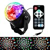 Disco-licht, draaibaar, 3 W, magisch ledlicht, draaibaar, voor feestjes, draagbaar, afstandsbediening en 7 RGB-kleuren, ideaal voor verjaardag, disco, party, bar, Kerstmis, bruiloft