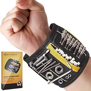 Gifts for Men MYCARBON Mens Gifts for Christmas Magnetic Wristband for Men Tools, Gadgets for Men Gift Ideas Tools Belt…