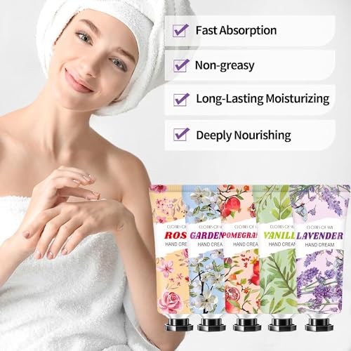 10 Pack Hand Cream Set,Mothers Day Gifts,Teacher Appreciation Gifts,Nurses Week Gift,Birthday Gift for Women,Teen Girls,Natural Plant Fragrance Travel Size Lotion Hand Cream for Dry Hands - Image 5