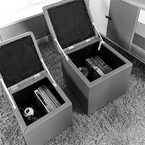 Ottoman voetenbank met Storage afneembaar deksel Poef Kruk Ottomaanse Cube Toy Borst met Flipping Deksel, Storage Kruk… - Afbeelding 7