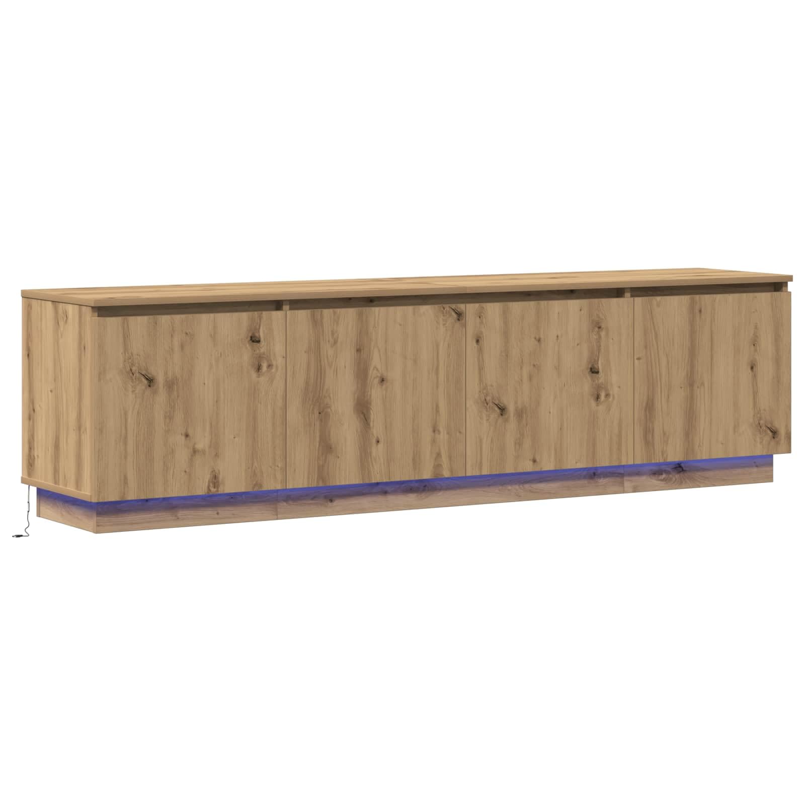 Madera resistente iluminación LED moderno Roble artisan 180 x 38 x 49 cm