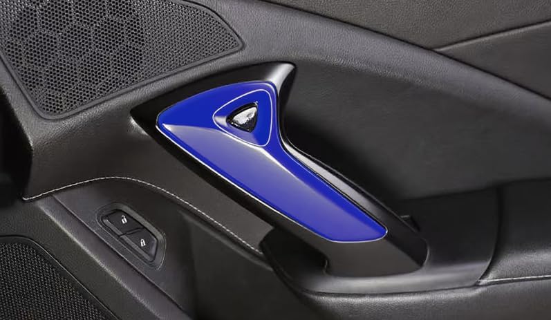 Car Accessories for Chevrolet Corvette C7 2014-2019 Car Door Electric Switch Button Frame Trim Cover Decorative Cover ABS (Glossy Black) 2PCS