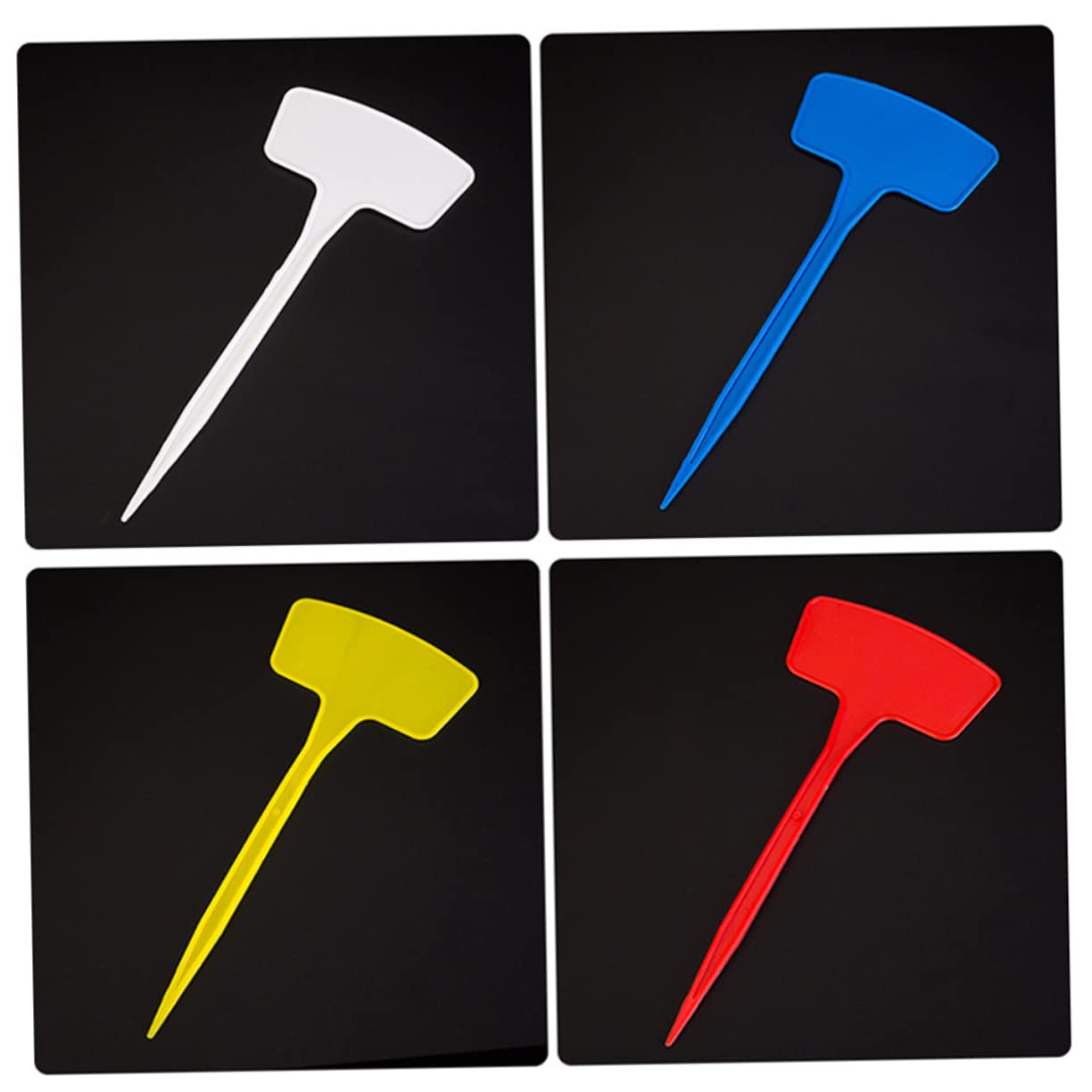 BESPORTBLE 20pezzi Etichette Da Giardino Scrivibili Colorata Cartellini Per Piante Bianco Rosso Giallo e Blu Per e Parchi