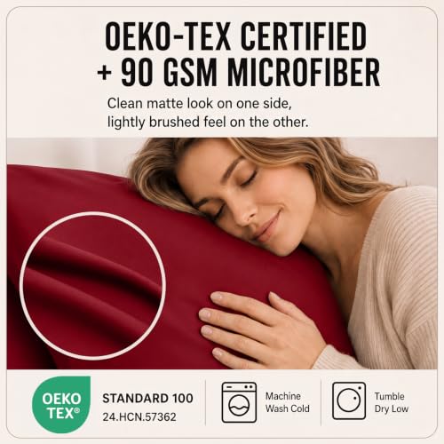Image of CozyLux 6-Piece Cal King Sheet Set, Fits 18-21 Inch Mattresses, Oeko-TEX
