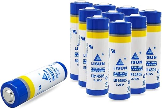 ER14505 AA Lithium Battery, 3.6V 2400mAh Water Electricity Meter PLC Facility Equipment Spare Battery 10 Count