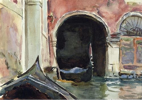 Canal vénitien par John Singer Sargent affiche toile art portrait impression d'affiches 60x90