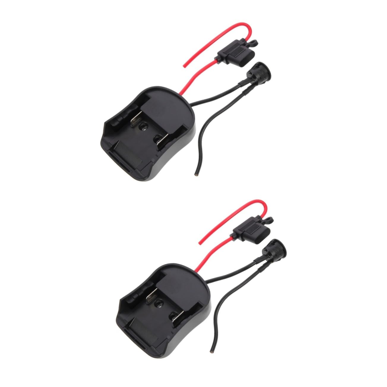 NUOBESTY 2 Piezas Adaptador De Batería De 18v Batería para Convertidor De Voltaje Adaptador De Rueda Eléctrica para Camión De Corriente Fuerza Ordenador Personal Negro