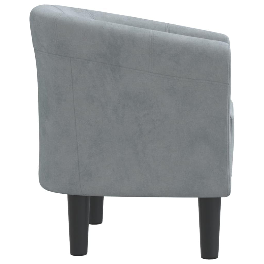 Clubsessel Dunkelgrau Samt, Relaxsessel, Fernsehsessel, Kinosessel, Gaming Couch - 356442