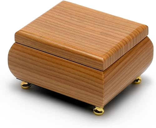 Caja de joyería con música de palisandro de alta brillo, diseño simple, muchas canciones para elegir, Ma'oz Tzur, Rock of Ages