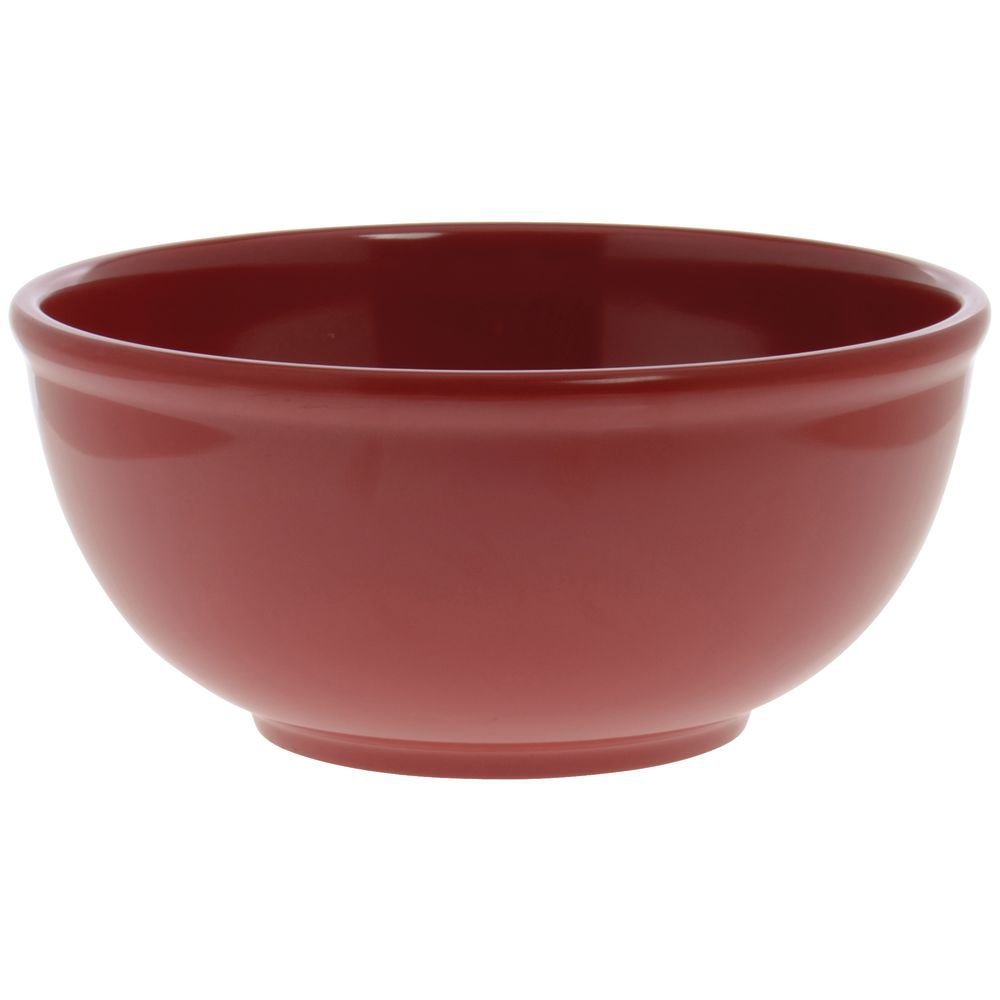 Cranberry Serving Bowl Basic Heavyweight Round Cranberry Melamine Plastic - 10 1/2" Dia x 4 1/2" H by HUBERT – Melamine, Cranberry, Model H0013-CRANBERRY