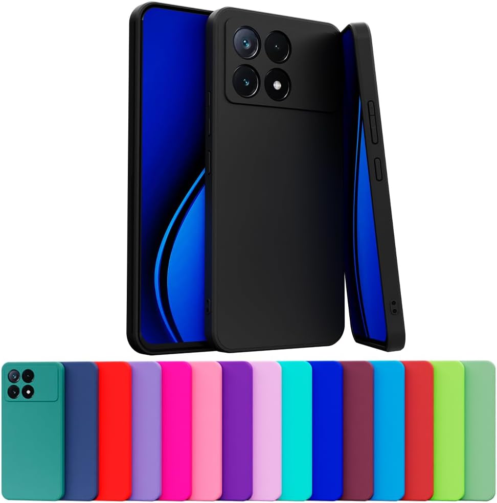 GOKEN Cover Per Xiaomi Poco X6 Pro – Custodia In TPU E Fibra Di Carbonio, Antiurto Nero