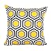 Produktbild LuckyGirls Kissenbezug 45 x 45 cm Geometrische Form Sofa Bett Auto Home Decor Festival Kissenhülle (Gelb)